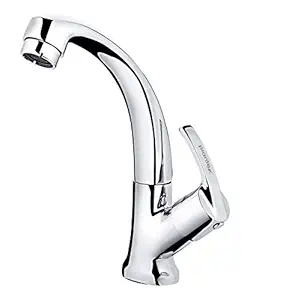 Plantex AQ-1412 Brass Mounted Tap, Handle Faucet, Silver, Chrome Finish