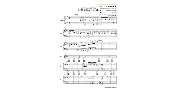 PARTITURA PERSONA IDEAL - PORFI BALOA (ME TENGO QUE IR): PARTITURA PARA  PIANO CON ACORDES, CORTES Y ARREGLOS (PARTITURAS DE MÚSICA LATINA nº 1)  (Spanish Edition) eBook : Narváez Pérez, Luis Enrique: Amazon.in: Kindle 