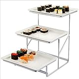 ★ PLATOS DE ALIMENTOS: ¡No importa qué comida quieras mostrar en la cocina, puedes usar estos platos de tres niveles para mostrarlos en un estilo elegante!