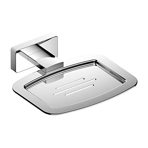 S.L Elegant Brass Soap Dish with Chrome Finish and Wall Mounted for Bathroom and Washbasin