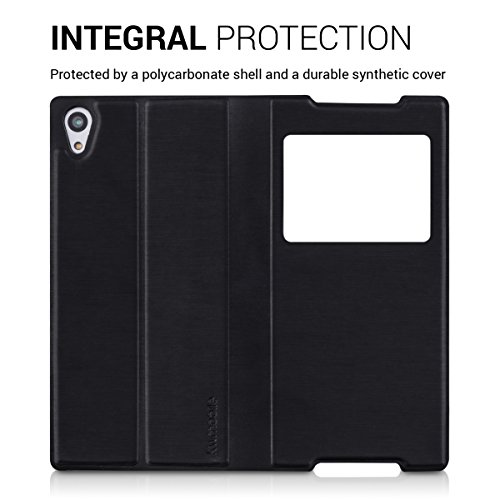 kwmobile Funda para Sony Xperia Z5 - Case Protectora con Tapa y Visor - Carcasa Plegable con Ventana Negro reviews kwmobile Funda para Sony Xperia Z5 - Case Protectora con Tapa y Visor - Carcasa Plegable con Ventana Negro