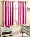 Ready Made Eyelet Thermal Blackout Curtains with Gingham Check Detail Panel. Baby Pink 117cm (46") x 183cm (72")
