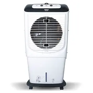 Maharaja Whiteline Plastic Hybridcool 55-Litre Air Cooler with Remote, 55 Liters, White and Grey