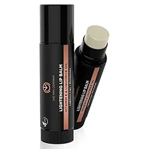 The Man Company Lightening Lip Balm with Vitamin E, Coconut & Olive Oil | Provides Lip Care to Dry, Chapped, Dark and Smoky Lips | Moisturizes, Nourishes, Soften Lips - 4gm