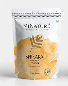 mi nature 100% USDA CERTIFIED Pure, Natural and Organic Shikakai Powder(ACACIA CONCINA) |(227g / (1/2 lb) / 8 ounces)