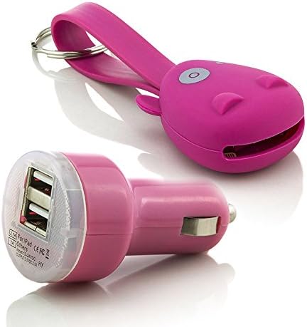 c.d.r. Dual Car Adaptor + MUNKEES/Monkey 2-in-1 2.0 Data/Charging Cable Micro USB 8 Pin Data Sync Charge Cable High Speed Flat Cable for Wiko Bloom, Darkfull, Darkmoon, Cink/Cink Peax Bird 4th Generation, 4G, Fizz, Getaway, Goa Darkside dark night fever – Highway Star 4G, Highway Pure Highway Highway Signs, Highway, Jimmy Lenny, Lenny 2, Pulp, Lenny, Kite Kite 4G 4G 4G, Pulp Pulp Fab – Fab 4G Rainbow] Rainbow Rainbow Rainbow Lite 4G Rainbow Lite Up 4g in Range of 8 Colours Pink