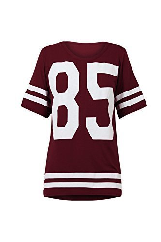 Outofgas Clothing-Maillot de vélo Baggy extra large Baseball américain large pour femme Imprimé 85 T-Shirt