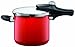 Produktbild Silit Sicomatic econtrol Schnellkochtopf 6,5l, Silargan Funktionskeramik, 3 Kochstufen Einhand-Drehregler induktionsgeeignet, spülmaschinengeeignet, rot, Ø 22 cm