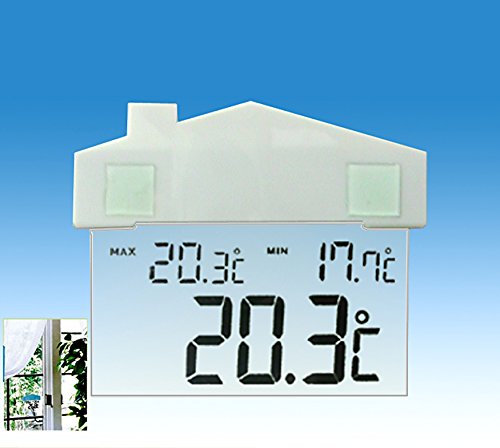 JSG Accessories® Digital Fenster Thermometer Wetterstation Indoor Outdoor - 3