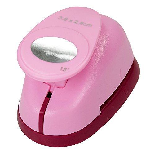 efco 1793016 Stanzer L, oval Motivstanzer, Metall, rosa, 9,5 x 6,5 x 6 cm