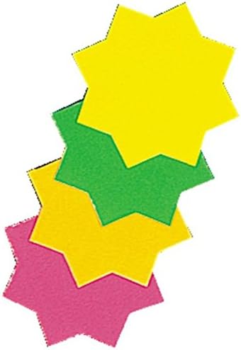 Fluorescent paper stars 10cm