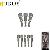Troy T 26133, Mıknatıslı Lokma Adapt&ouml;r Seti, 8 Par&ccedil;a, Gri