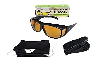 Delonnay Lunettes / surlunettes de conduite de nuit - étui et pince de rangement - homme & femme - anti éblouissement - Delonnay Frères