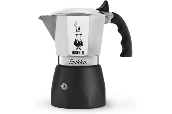 Bialetti Brikka Moka pot 0,1 L Svart, Rostfritt stål