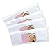 4 x Micro-Pro Microfibre White Cotton Hair Head Band Wrap Velcro Spa Headband