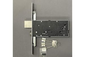 Serratura di sicurezza OMEC entrata mm.90 a doppia mappa da infilare per fasce. Scatola e coperchio in acciaio zincato e plastificato