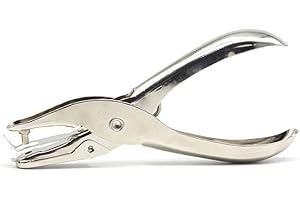 SENRISE 3 mm 1/8 "Hand Held Paper Puncher 1 foro metallo DIY perforazione carta Punch pinze per artigianato carta biglietti di auguri Scrapbook Notbook cancelleria lavoro