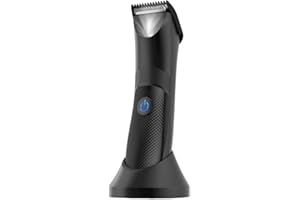 FONCBIEN Recortadora de vello corporal para hombres, Afeitadora Corporal Masculina con luz LED Recargable Depiladora Corporal Hombre para Cara, Ingle, Pecho, Espalda, Axilas, Piernas