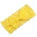 Sanwood Kids Baby Girl Lace Bowknot Headband Headwear (Yellow)
