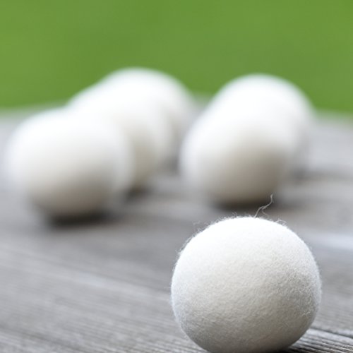 Original Softiball natürliche Trockner-Bälle (6er Pack) für Wäschetrockner – handgefertigt aus 100% Premium-Schafwolle – die umweltschonende Alternative zum chemischen Weichspüler – Trocknerkugeln - 6