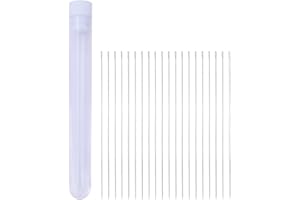 Hellery Paquet de 20 Aiguilles à Tisser pour Perles, 80 Mm, Idéales pour Enfiler des Perles De Rocaille Et pour des Filets De Tailles Multiples