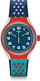 Swatch Herren Digital Quarz Uhr mit Silikon Armband YES4017