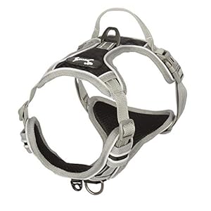 SISVIV Maxmer Arnes Perro Pequeño Mediano Tipo Chaleco Antitirones Adjustable con Manija 3M Reflectante Nylon Tamaño M (M, Rojo)