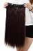 Fashion Long Straight Curly Wavy One Piece 5Clips Clip in Hair Extension Extensions Half Full Head Womens Ladies (23 inches, Medium Brown)