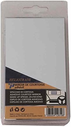 Self-Adhesive Vanity Mirror for Cars, 12 x 7 cm, Glass