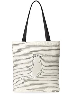 praktische Einkaufstasche Damentasche Baumwolltasche Leinen - Beutel mit Katzen - Motiv