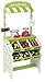 Price comparison product image Janod Wooden Toy Fruit Vegetables Grocery Shop Kaufmann Green Market of 32 – 40 x 30 x 93 cm, Lime Green