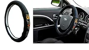 Universal HubPremium Quality Ring Type Car Steering Wheel Cover (Chromium Om Namah Shivay) for Fiat Linea Classic