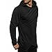 Produktbild Herren Bluse,feiXIANG Herren Hooded Casual Langarm-Tops (L2, Schwarz)