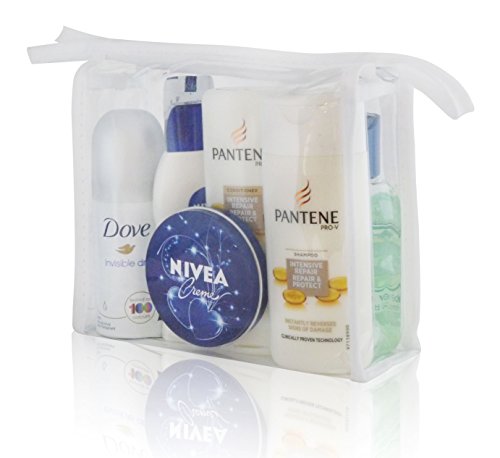 Ladies HOLIDAY TRAVEL Wash Gift Bag - DEO SHOWER HAIR CREME DENTAL SANITISER