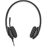 Logitech H340 Cuffie Cablate per Computer, Cuffie Stereo con Microfono e Audio Digitale, ‎Cancellazione Rumore, USB, PC/Mac/L