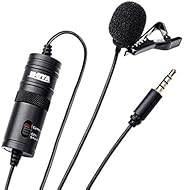 Boya ByM1 Auxiliary Omnidirectional Lavalier Condenser Microphone with 20ft Audio Cable (Black)