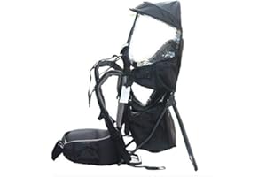 Porte bébé Support Dorsal Transporteur pour l'enfant pour les randonnées et l'excursion Noir par Pawsfiesta