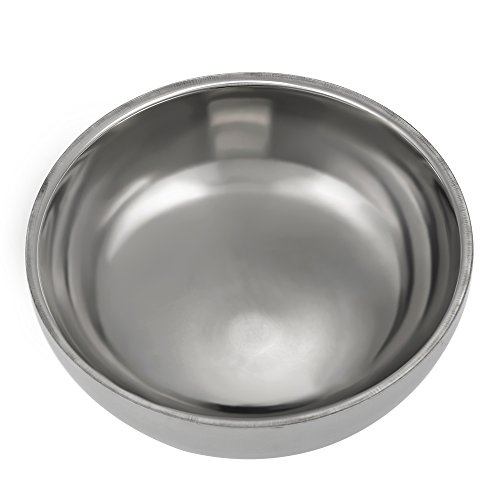 Anself Stainless Steel Men's Shaving Bowl, Silver