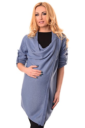 Purpless Maternity and Nursing Cardigan 9005 (UK 12-14, Blue Jeans)