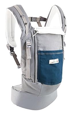 Je porte mon bébé Physiocarrier Porte-Bébé Tablier Eléphant poche Bleu Paon
