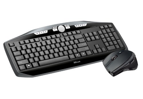 Preisvergleich Produktbild Trust MaxTrack Tastatur und Maus schnurlos schwarz (deutsches Tastaturlayout, QWERTZ)