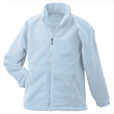 James & Nicholson - Full-Zip-Fleece Jacke 4XL,Light Blue