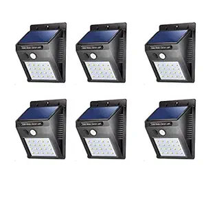 ASGTRADE ASGTRADE Solar Sensor Wall Light in Night, Product for Garden, Swimming Pool, Balcony and high Security Area -6 Pieces Set