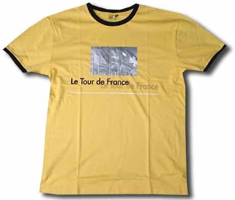T shirt Men yellow Flag Tour de France size S (38")