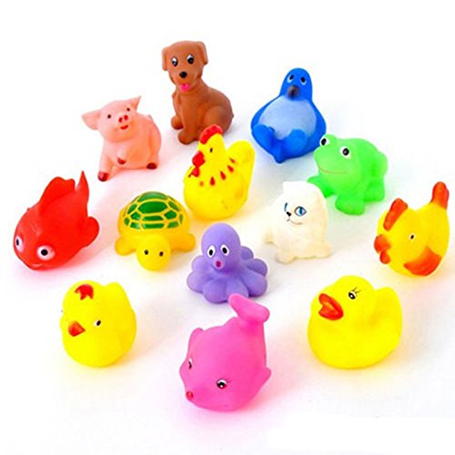 BESTIM INCUK 13pcs Baby Bathtime Rubber Bath Toys Bath Tub Toys Set