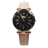 LSAltd Damen Quarzband Uhr Frauen Elegante Luxus Armwatch Analog Quarz Sternenhimmel Armbanduhr Armband Großes Geschenk