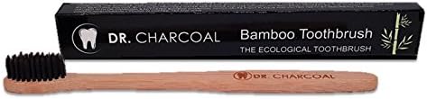 Ecologicial Bamboo Toothbrush | Infused With Activated Charcoal | Premium Teeth Whitening | Remove Teeth Discolouration and Stains, By Dr Charcoal
