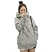 TOOGOO(R) Winter Women Full Zip Hoodie Varsity Hoody Hooded Coat - Gray Size XL