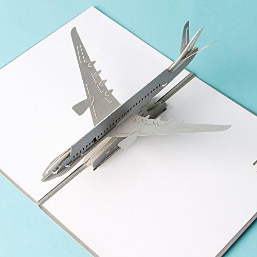 UNIQUEplus Aeroplane Creative 3D Pop UP Greeting Gift Cards for BIRTHDAY OR ANY OCCASION