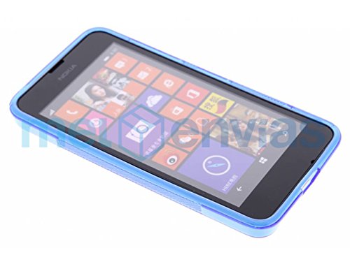 Funda para NOKIA LUMIA 630   635 GEL TPU Dise  o S-Line Color AZUL